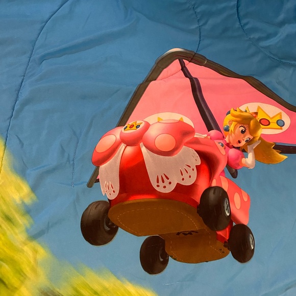 Mario Kart 7 Twin Size Bedding Reversible Comforter 64X86 Mario Bros Blanket - Picture 12 of 14
